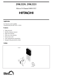 Datasheet 2SK2221 производства Hitachi