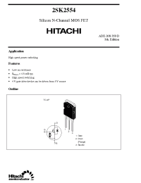 Datasheet 2SK2554 производства Hitachi