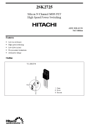 Datasheet 2SK2725 производства Hitachi