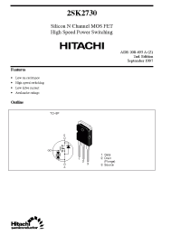 Datasheet 2SK2730 производства Hitachi