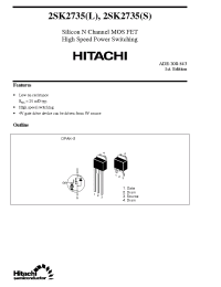 Datasheet 2SK2735 производства Hitachi