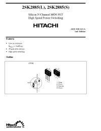 Datasheet 2SK2885S производства Hitachi