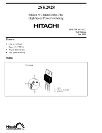 Datasheet 2SK2928 производства Hitachi
