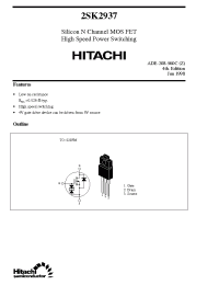 Datasheet 2SK2937 производства Hitachi
