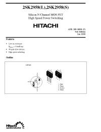 Datasheet 2SK2958L производства Hitachi