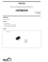 Datasheet 3SK296 производства Hitachi