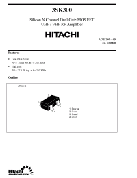 Datasheet 3SK300 производства Hitachi