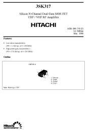 Datasheet 3SK317 производства Hitachi