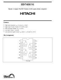 Datasheet 74HC01 производства Hitachi