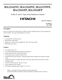 Datasheet HA12141 manufacturer Hitachi
