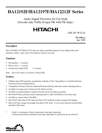 Datasheet HA12198F manufacturer Hitachi