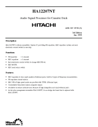 Datasheet HA12207NT manufacturer Hitachi
