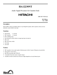 Datasheet HA12230NT manufacturer Hitachi