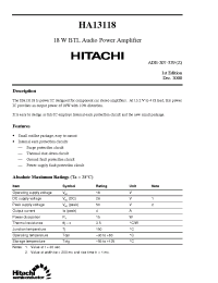 Datasheet HA13118 manufacturer Hitachi