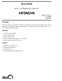 Datasheet HA13156 manufacturer Hitachi