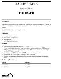 Datasheet HA16103 manufacturer Hitachi