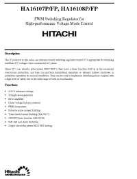 Datasheet HA16108FP manufacturer Hitachi