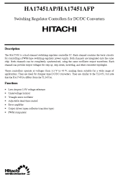 Datasheet HA17451AFP manufacturer Hitachi