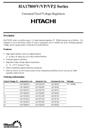 Datasheet HA17806VP manufacturer Hitachi