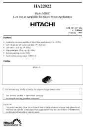 Datasheet HA22022 производства Hitachi
