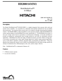 Datasheet HB288016MM1 производства Hitachi