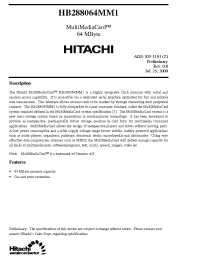 Datasheet HB288064MM1 производства Hitachi