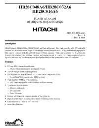 Datasheet HB28C032A6 производства Hitachi
