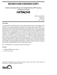Datasheet HB28E016BP2 производства Hitachi