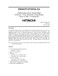 Datasheet HB56SW3272ESK-6 производства Hitachi