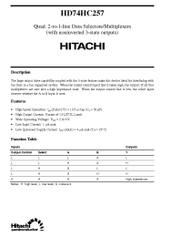Datasheet HC257 производства Hitachi