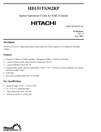 Datasheet HD151TS302RP производства Hitachi