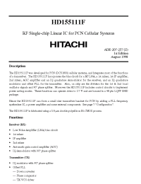 Datasheet HD155111F производства Hitachi