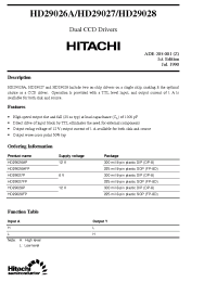 Datasheet HD29026AFP производства Hitachi