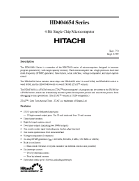 Datasheet HD404654H производства Hitachi
