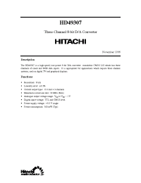 Datasheet HD49307 производства Hitachi