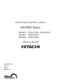 Datasheet HD6433800H производства Hitachi