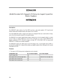 Datasheet HD66108TB0 производства Hitachi