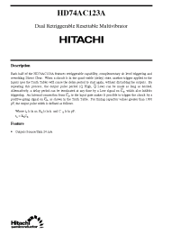 Datasheet HD74AC123A производства Hitachi
