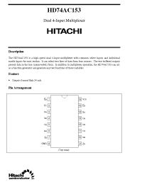 Datasheet HD74AC153 производства Hitachi