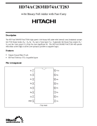 Datasheet HD74AC283 производства Hitachi