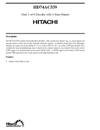 Datasheet HD74AC539 производства Hitachi