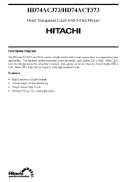 Datasheet HD74ACT373 производства Hitachi