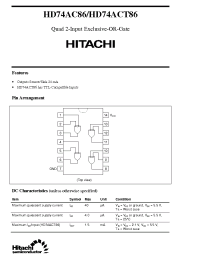 Datasheet HD74ACT86 производства Hitachi