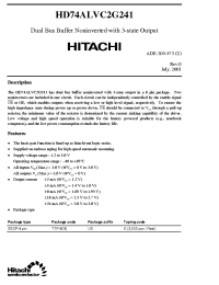 Datasheet HD74ALVC2G241 производства Hitachi