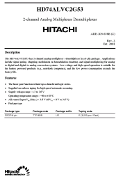 Datasheet HD74ALVC2G53 производства Hitachi