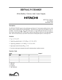 Datasheet HD74ALVCH16825 производства Hitachi