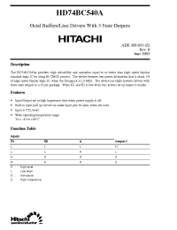 Datasheet HD74BC540A производства Hitachi