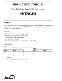 Datasheet HD74HC125 производства Hitachi