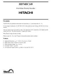 Datasheet HD74HC149 производства Hitachi