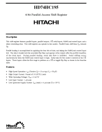 Datasheet HD74HC195 производства Hitachi